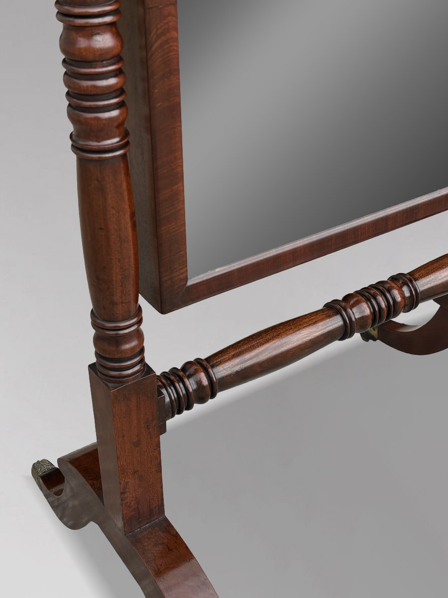 Début du 19ème Siècle, Miroir en Acajou de la Période Régence-photo-3