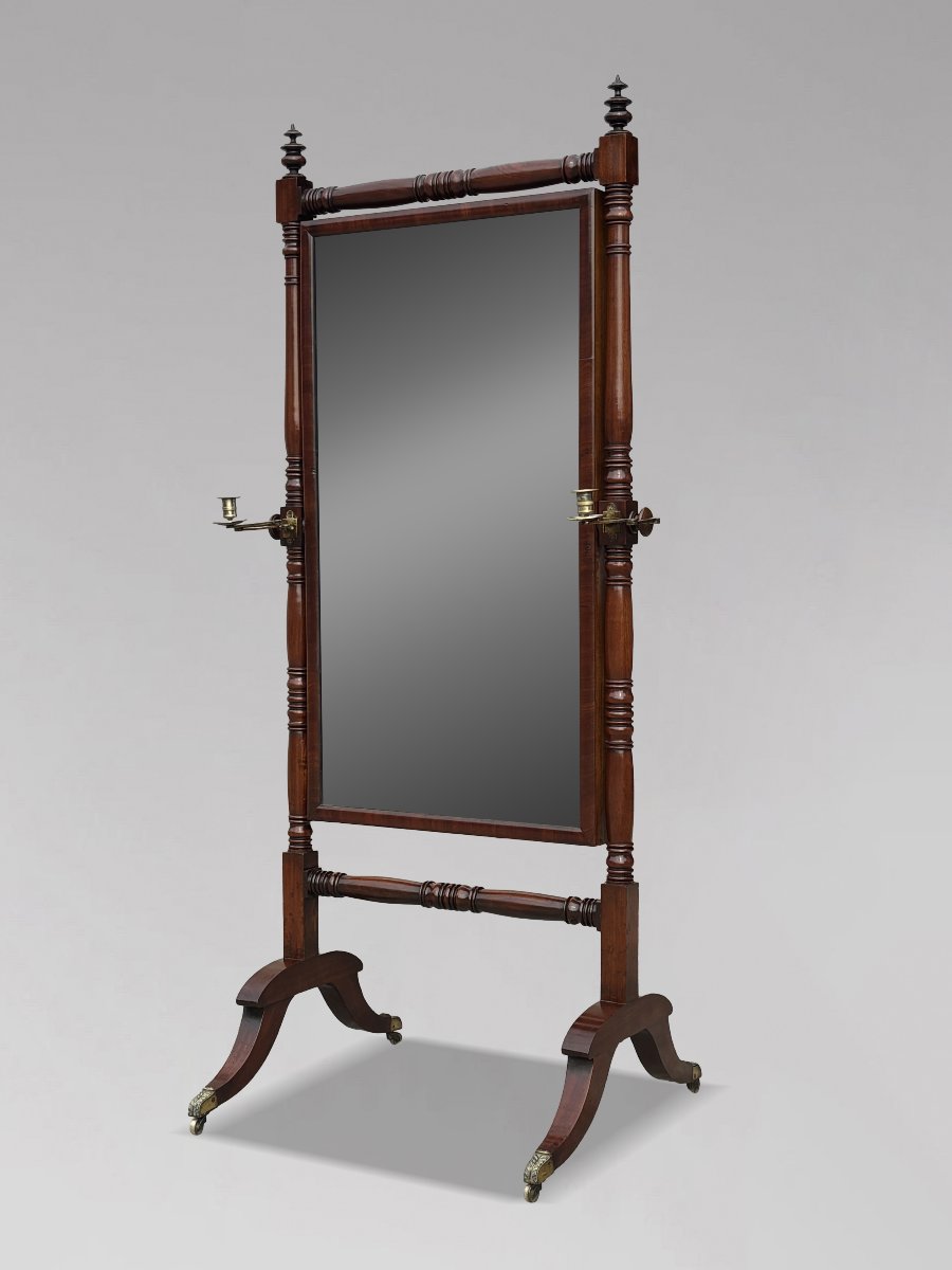 Début du 19ème Siècle, Miroir en Acajou de la Période Régence-photo-6