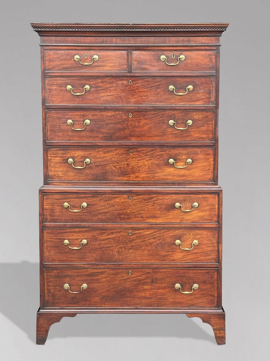 18th-century George III-period Mahogany Tallboy-photo-2