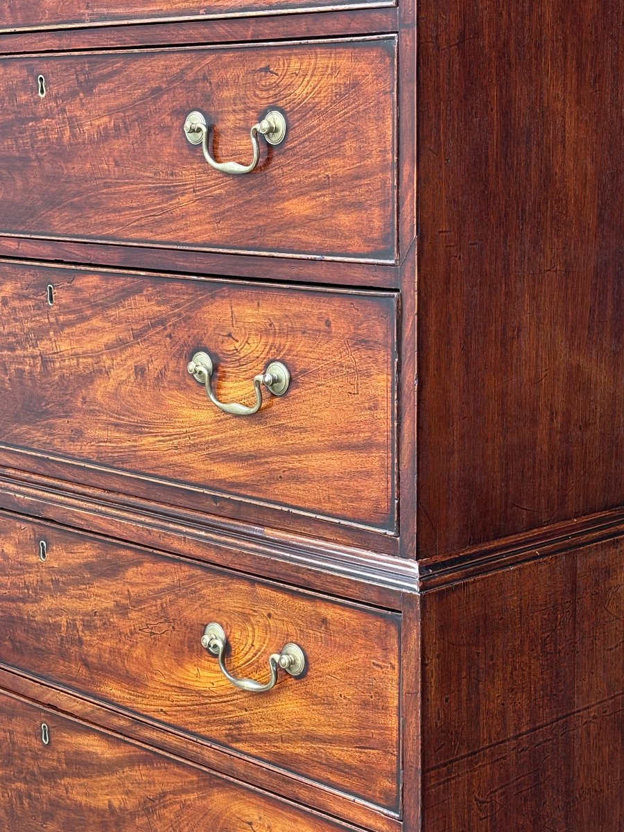 18th-century George III-period Mahogany Tallboy-photo-1