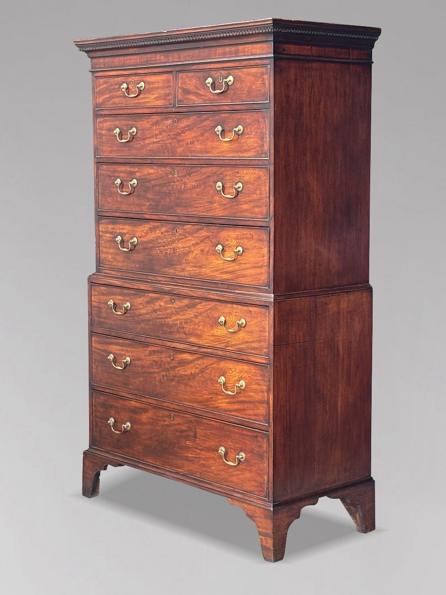 18th-century George III-period Mahogany Tallboy