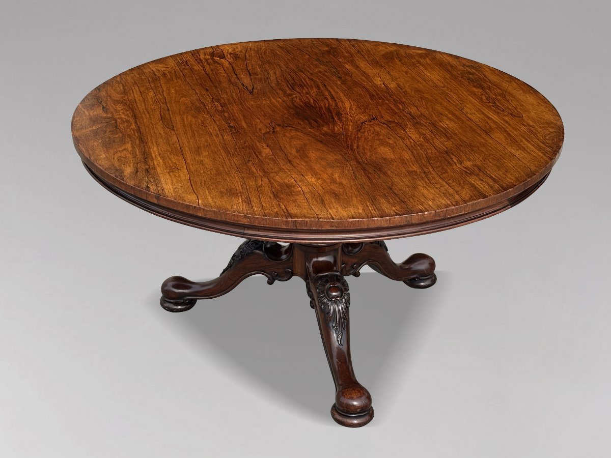 19ème Siècle, Table de Salle à Manger en Palissandre d’Époque William IV-photo-2