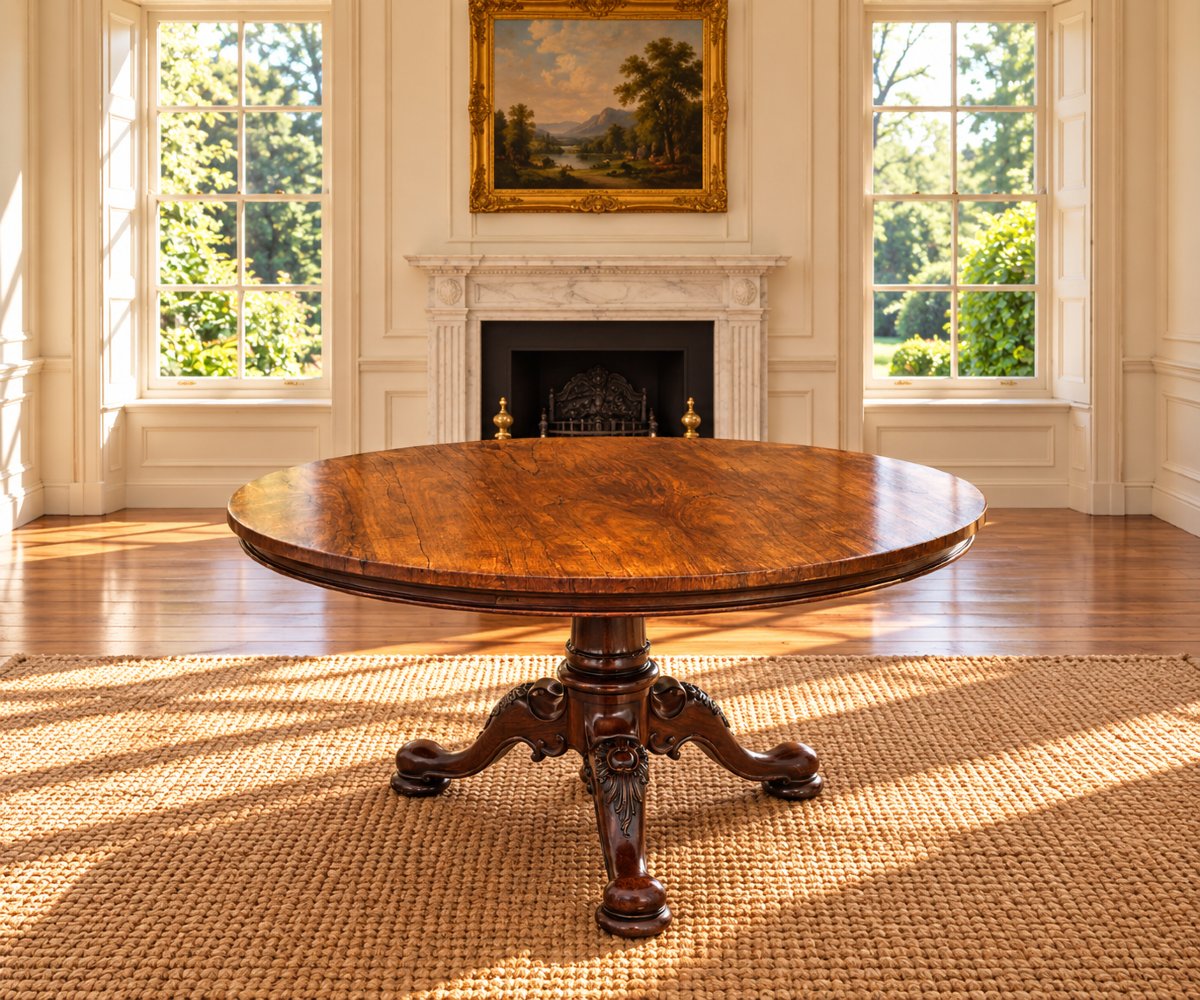 19ème Siècle, Table de Salle à Manger en Palissandre d’Époque William IV-photo-8