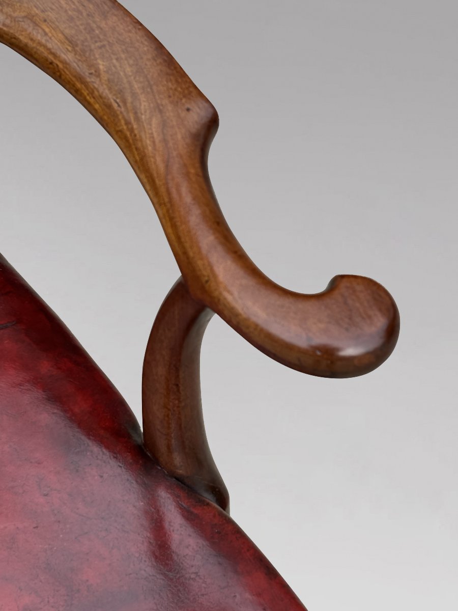 18th-century George III-period Mahogany Chippendale Armchair-photo-4