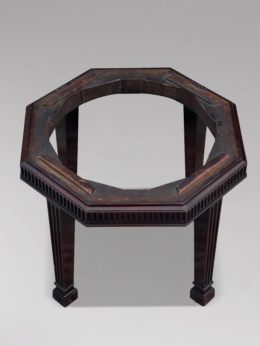 18th-century George III Period Octagonal Mahogany Inlaid Wine Cooler-photo-2