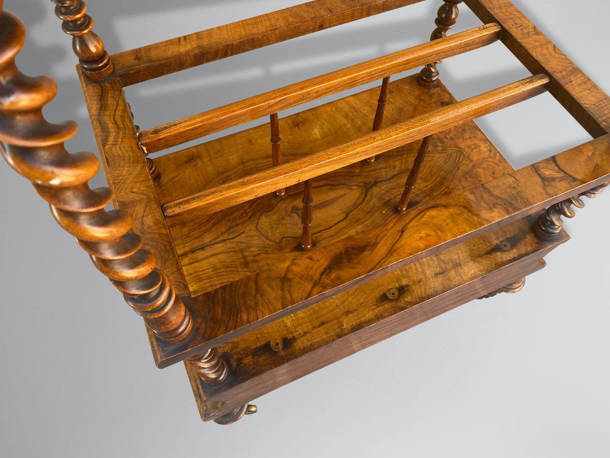 19th Century Walnut Canterbury Whatnot-photo-4