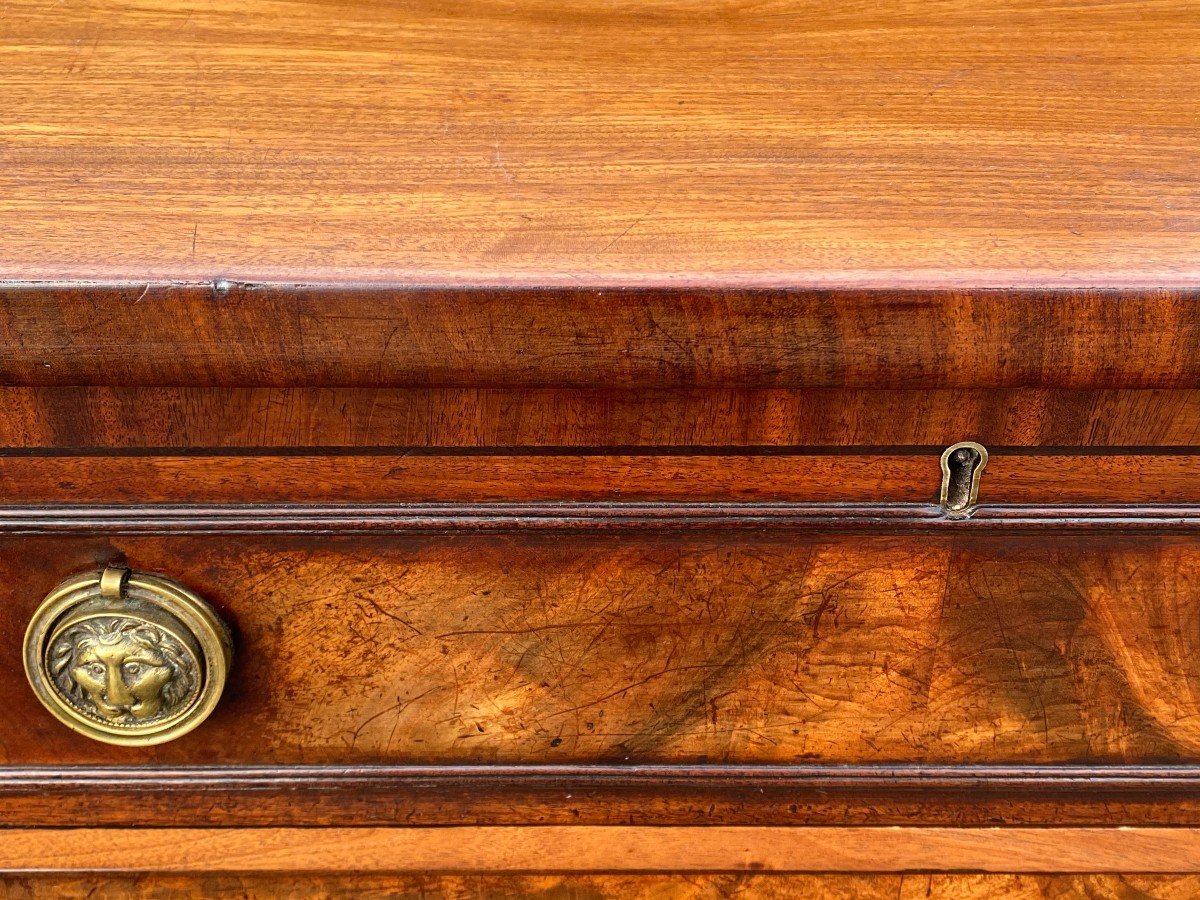 18c George III Period Scottish Mahogany Breakfront Sideboard-photo-3