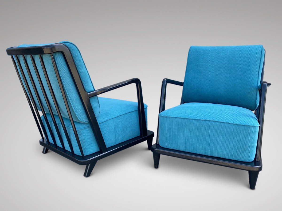 20th Century Pair Of French Lounge Armchairs-photo-2