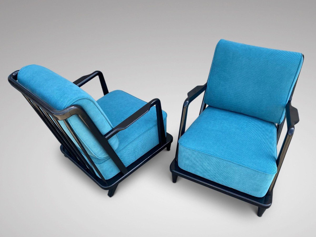 20th Century Pair Of French Lounge Armchairs-photo-3