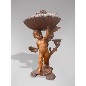 19ème Siècle, Statue De Putti De Style Baroque Italien 