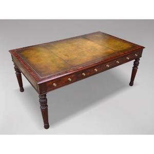 19th Century William IV Period Mahogany Partners Writing Table