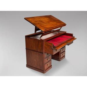 18th Century George III Period Mahogany Architect's Desk