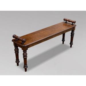 19th Century Mahogany Hall Bench