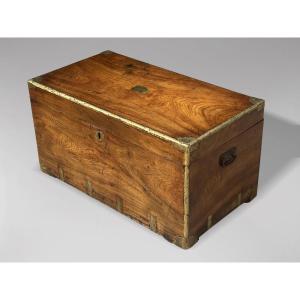 Large 19th Century Camphor Wood Campaign Trunk