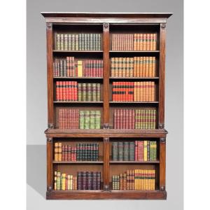 19th Century William IV Period Mahogany Open Library Bookcase