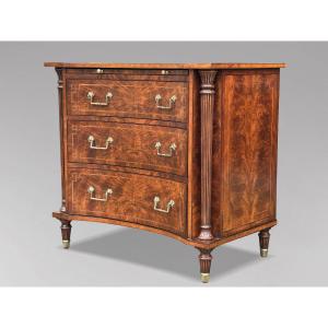1980's Quality Walnut Inlaid Dresser By Brights Of Nettlebed