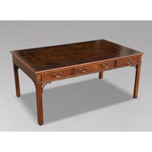Large William Tillman Mahogany Partners Writing Table