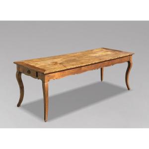 19th Century French Fruitwood Farmhouse Dining Table