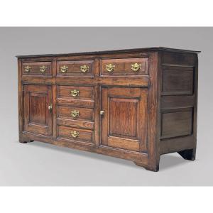 18th Century George II Period Oak Dresser Base Cupboard