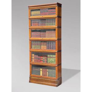 19ème Siècle, Grande Bibliothèque Globe-Wernicke en Chêne à 6 Sections