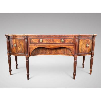 18c George III Period Scottish Mahogany Breakfront Sideboard