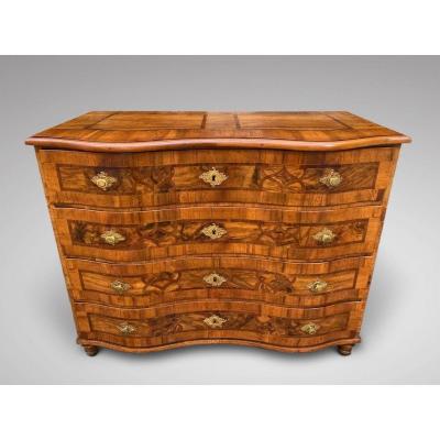 18c Italian Walnut Serpentine Commode