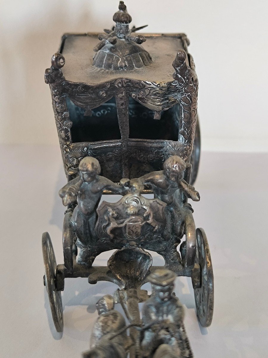 Rare Carriage In Sterling Silver -photo-1