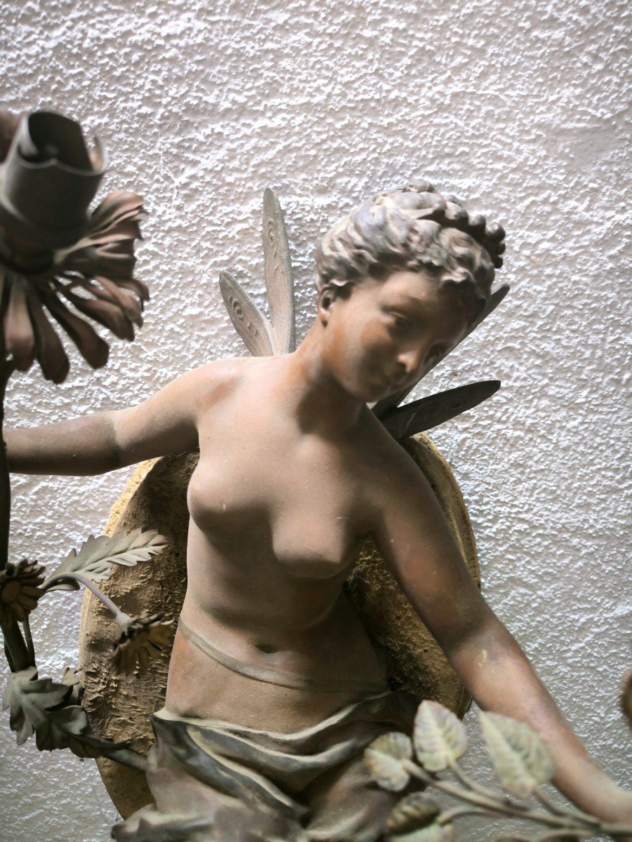 Paire d'Appliques Murales Art Nouveau Début XXème -photo-1