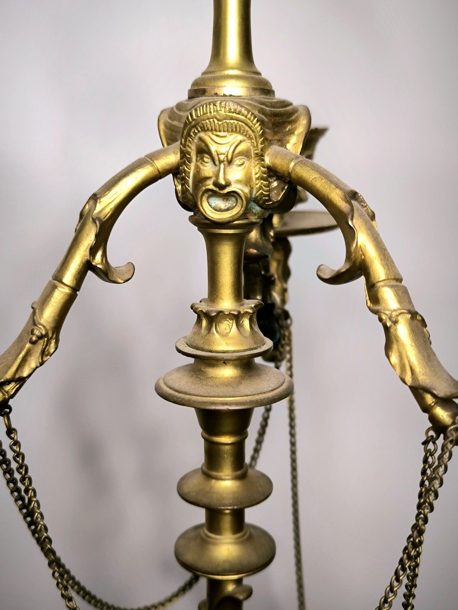 Chandelier En Bronze 1 Er Empire -photo-3