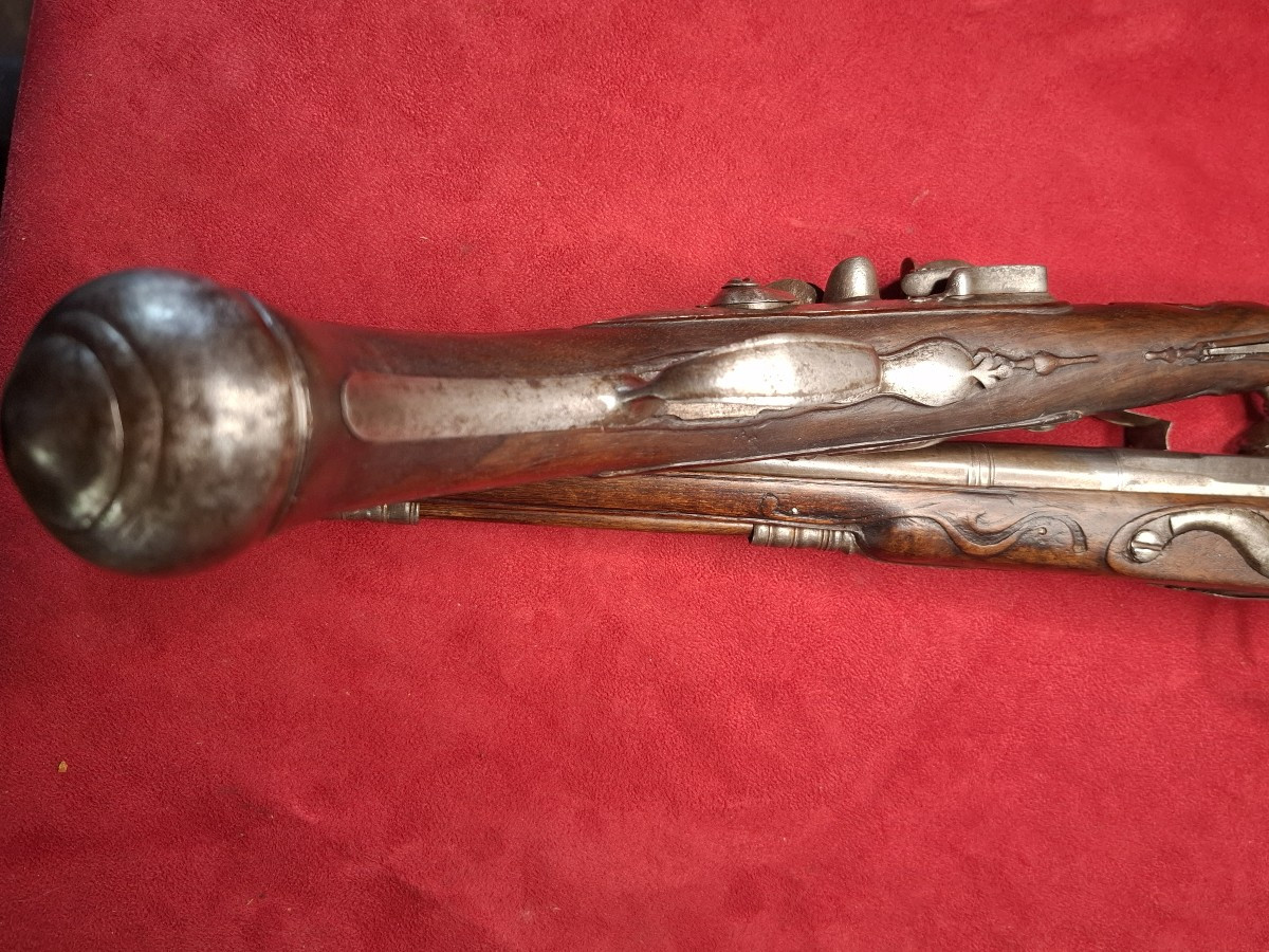 PAIRE PISTOLETS FIN XVII EME-photo-4