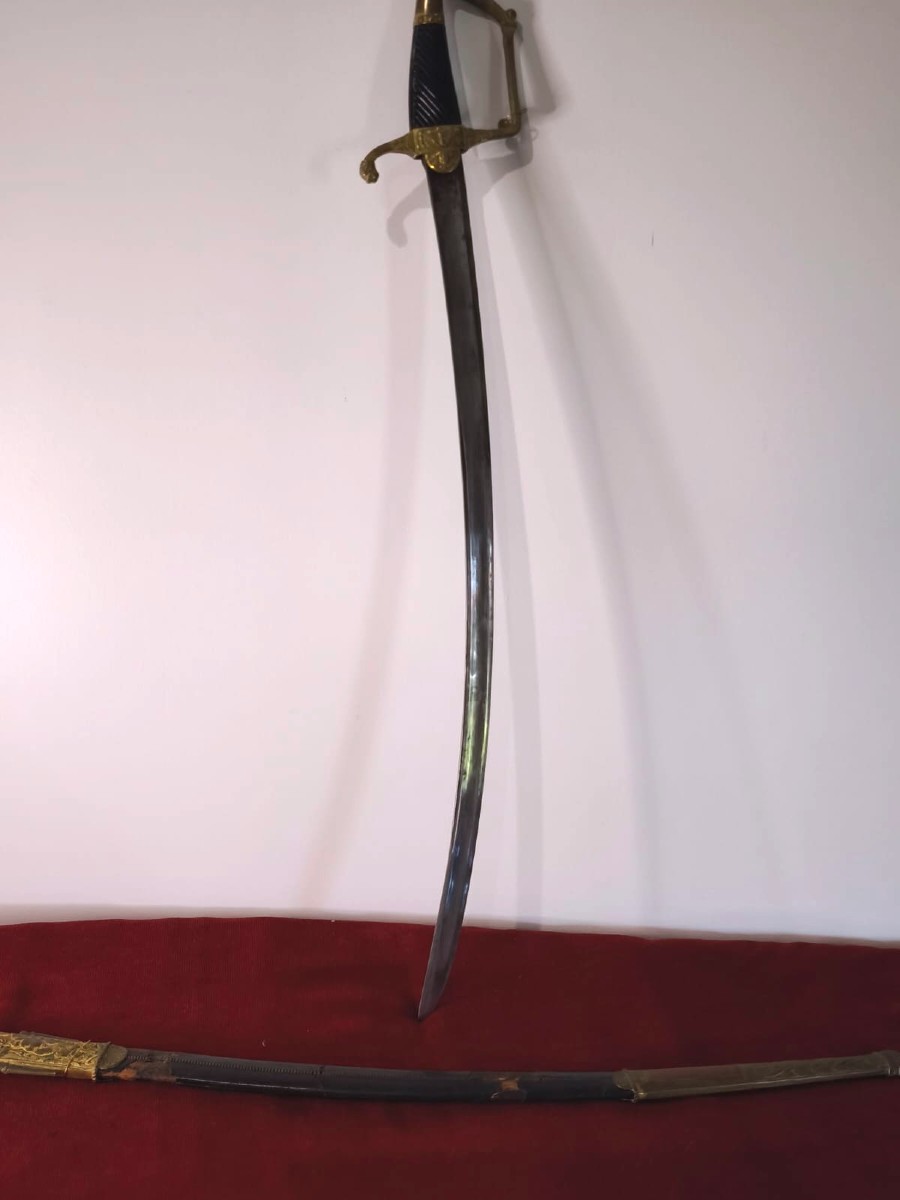 SABRE D'OFFICIER DE MARINE 1er EMPIRE-photo-2