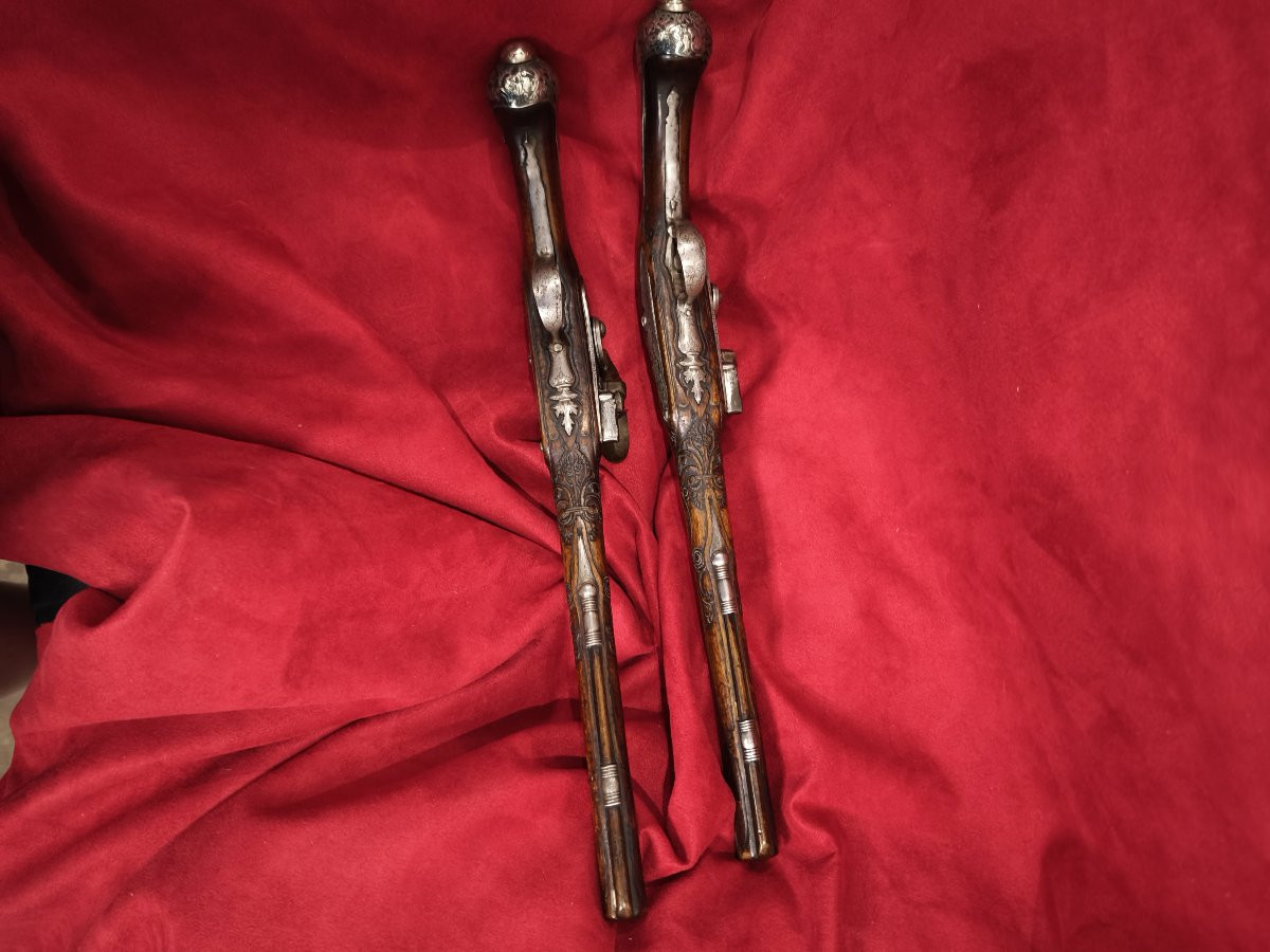 PAIRE PISTOLETS A SILEX  XVIIIème-photo-1