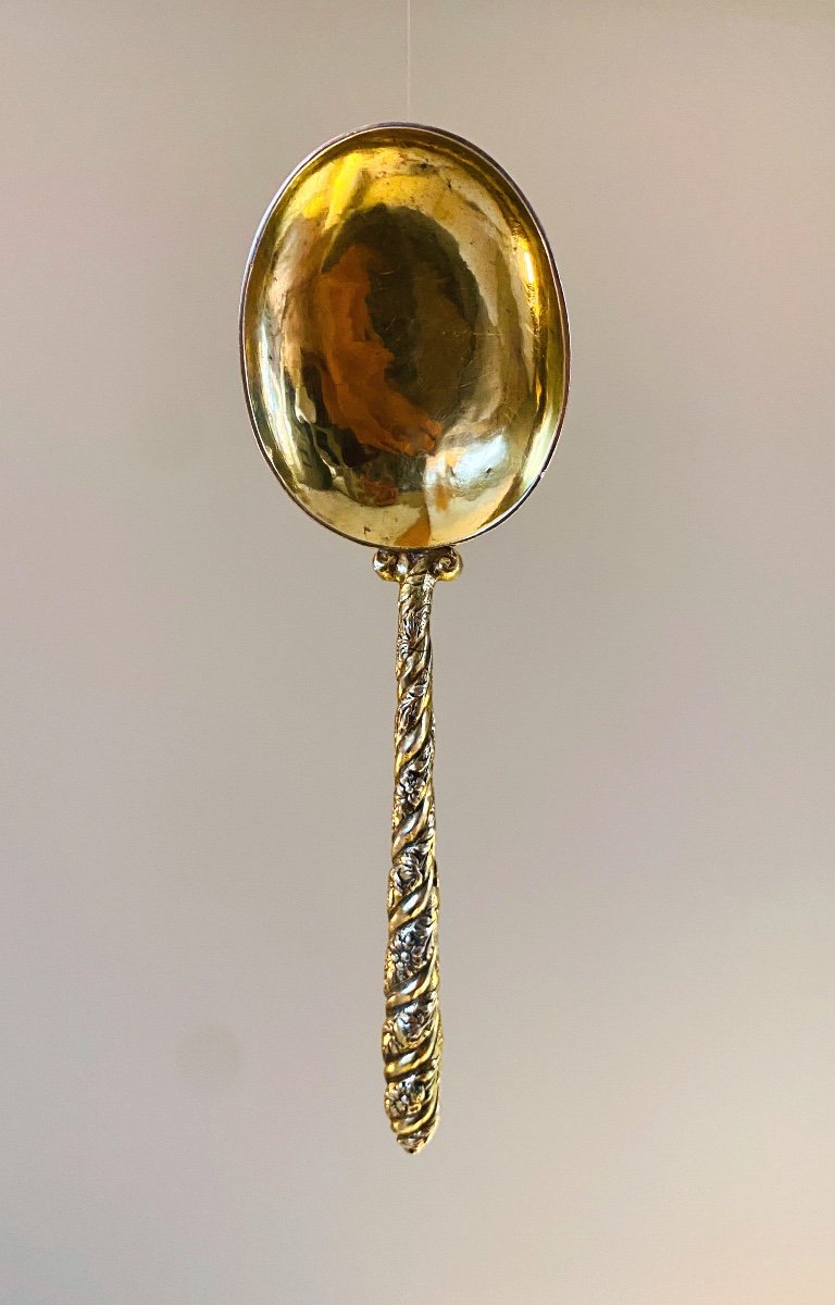 Cuillère En Vermeil, Augsbourg 17 ème Siècle