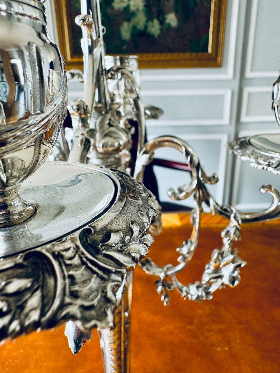 Pair Of Wolfers Candelabras In Sterling Silver-photo-5