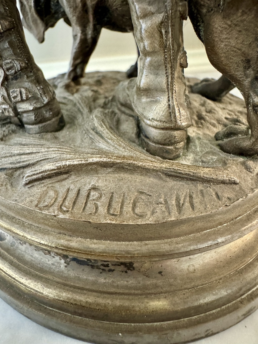 Chasseur en bronze signé Dubucand-photo-4