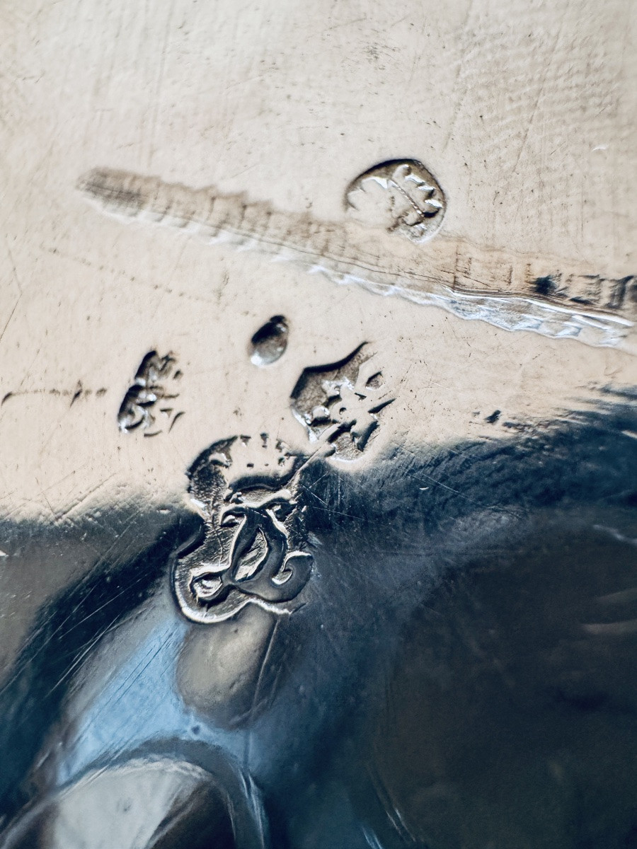 Solid Silver Holy Water Font, Brugge 1755-photo-3