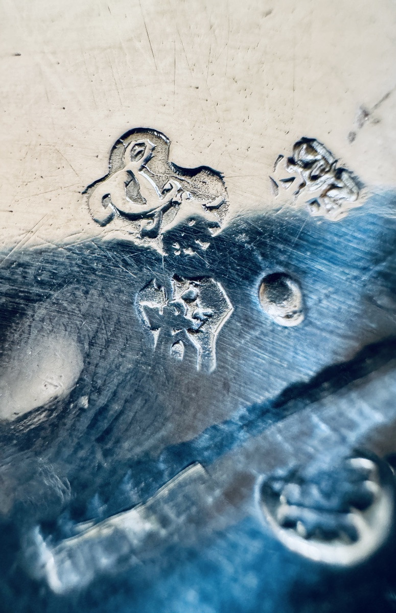 Solid Silver Holy Water Font, Brugge 1755-photo-1