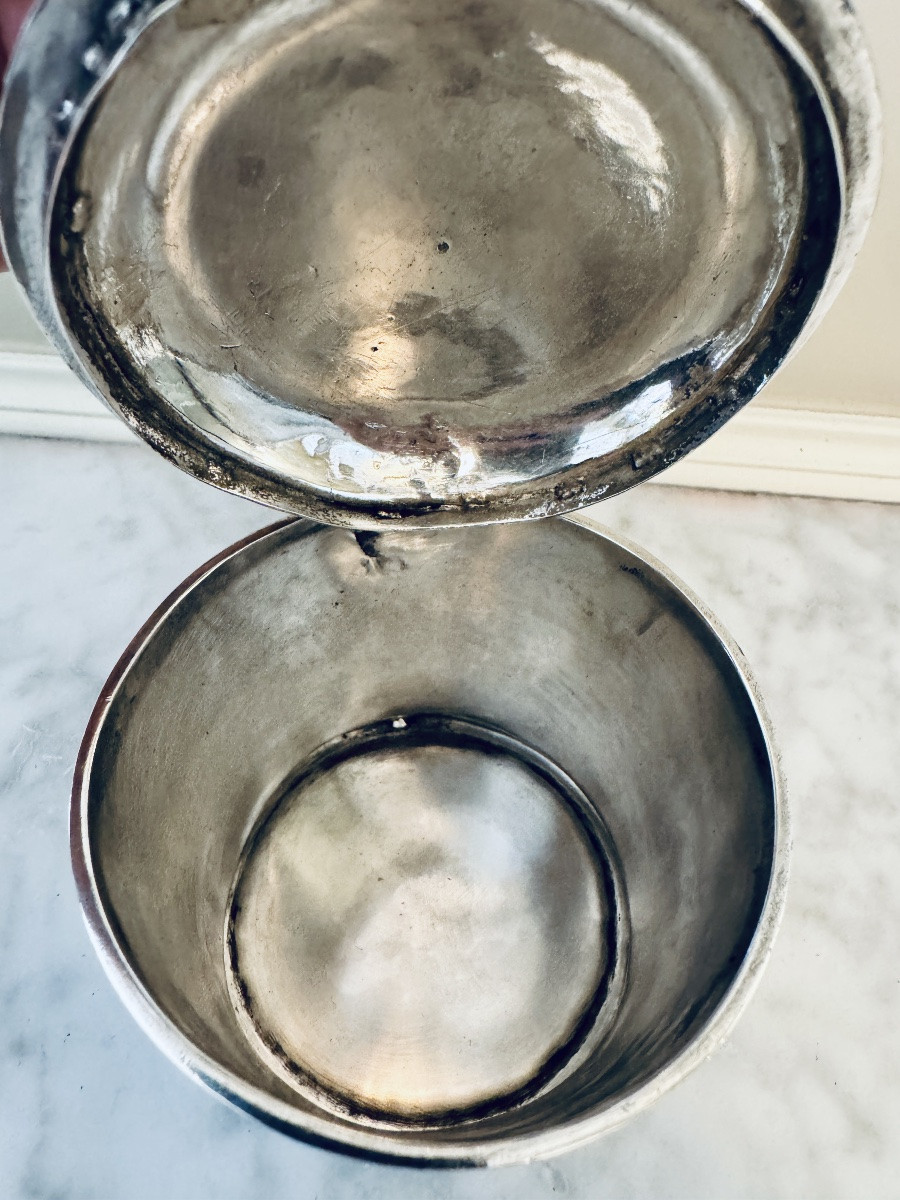 Solid Silver Holy Water Font, Brugge 1755-photo-3