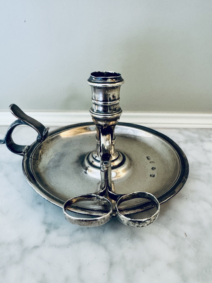 Solid Silver Hand Candlestick, London 1727