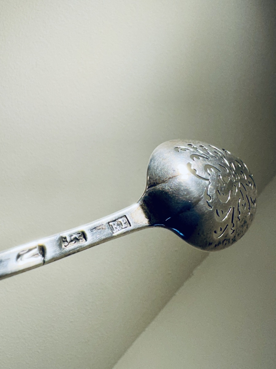 Small Solid Silver Olive Spoon-photo-2