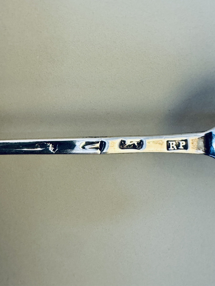 Small Solid Silver Olive Spoon-photo-4