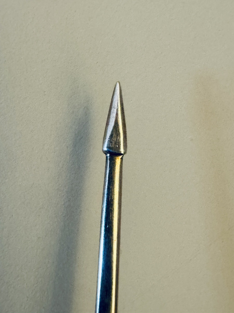 Small Solid Silver Olive Spoon-photo-2