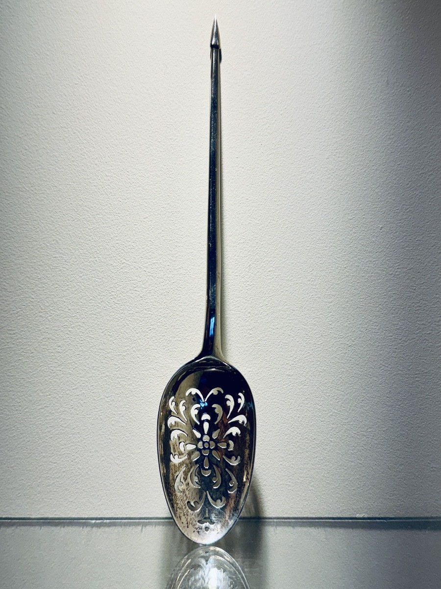 Small Solid Silver Olive Spoon