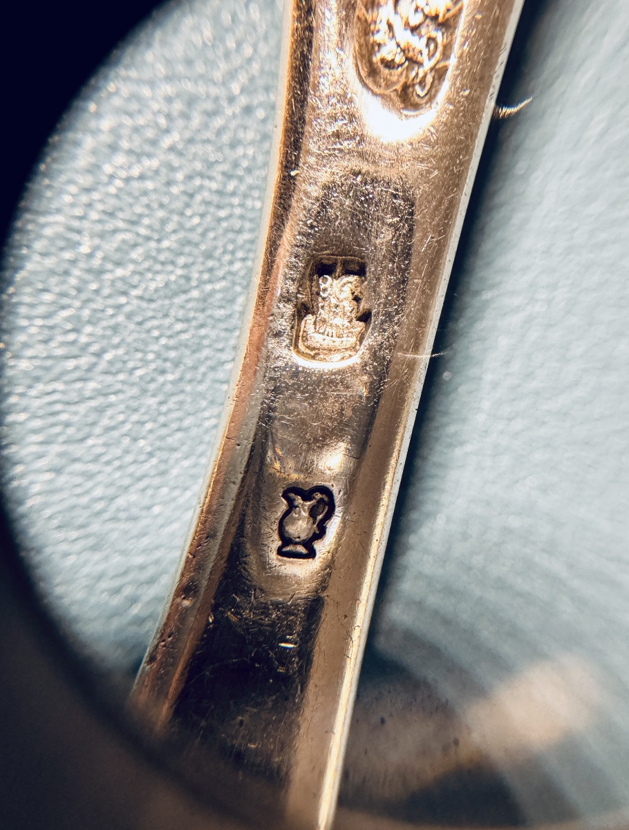 Cuiller à ragoût en argent massif, Brest 1786-photo-4