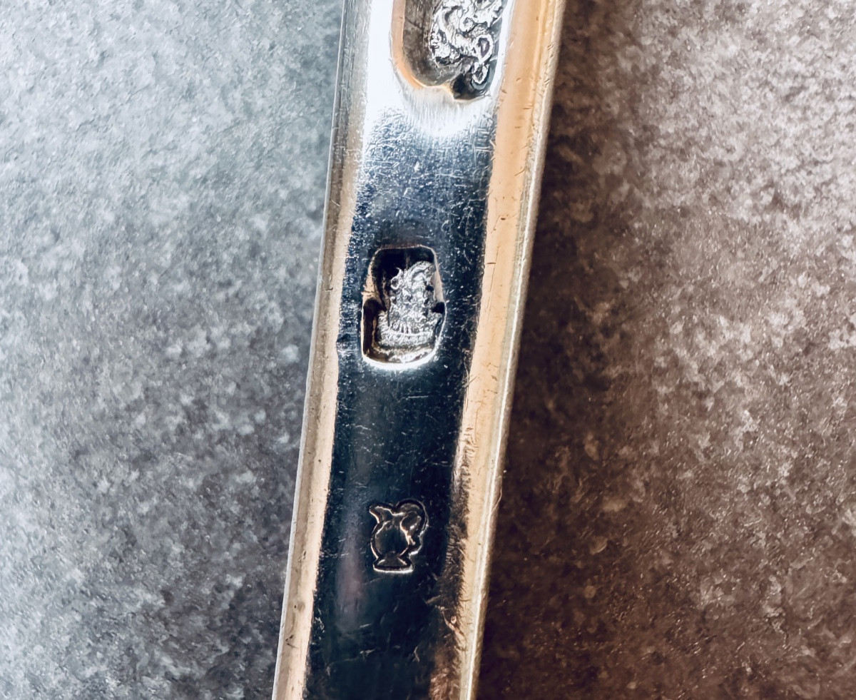 Cuiller à ragoût en argent massif, Brest 1786-photo-1