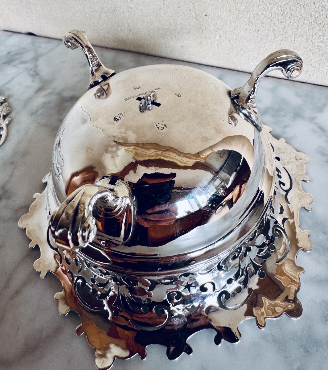 18th-century Solid Silver Tabletop Stove, Netherlands, Circa 1760-photo-3