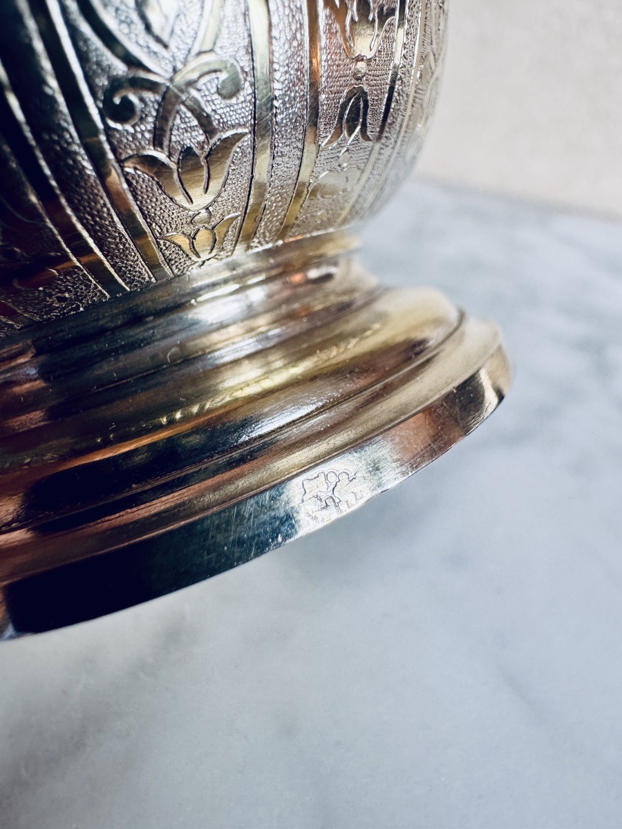 Timbale en argent massif doré ( vermeil) Paris 1708-photo-2