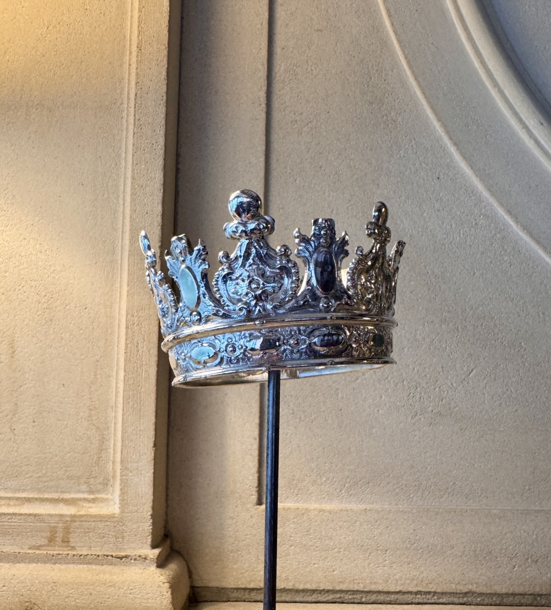 Couronne de vierge en argent massif 18e siècle
