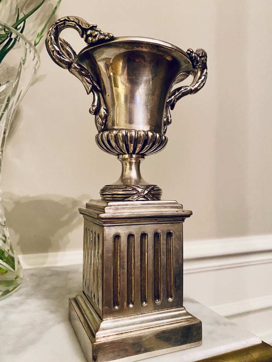 Pair Of Casseroles In Silver Bronze-photo-3