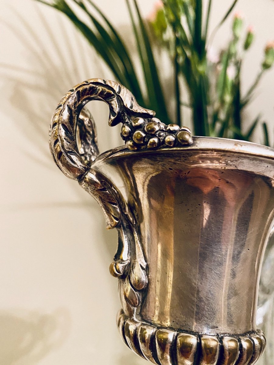 Pair Of Casseroles In Silver Bronze-photo-4